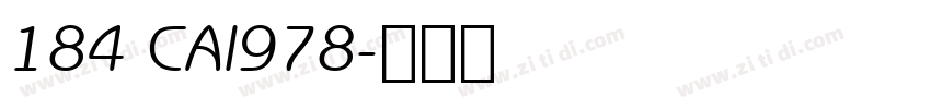 184 CAI978字体转换